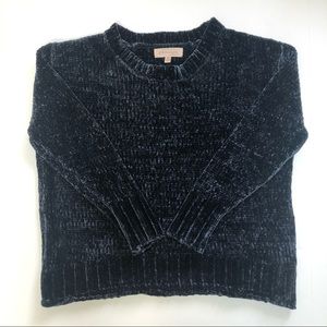 Philosophy dark blue/grey chenille cozy sweater